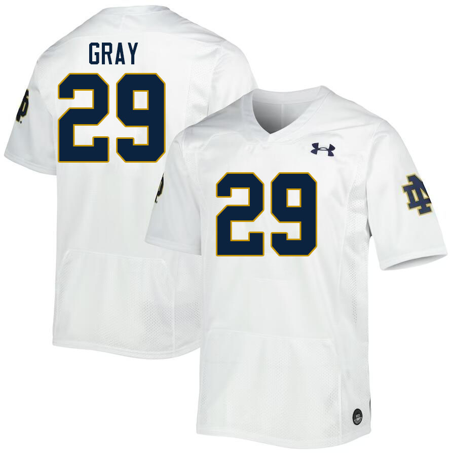 Men #29 Christian Gray Notre Dame Fighting Irish College Football Jerseys Stitched-White